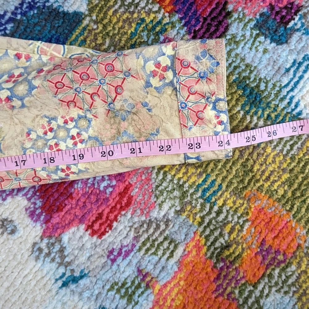 Christopher & Banks Stretch Cotton Multi Pattern Button Up Jacket Size L - Picture 11 of 13